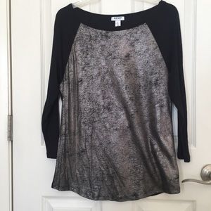 NWOT Old Navy Baseball Tee w/ Metallic Foil Front